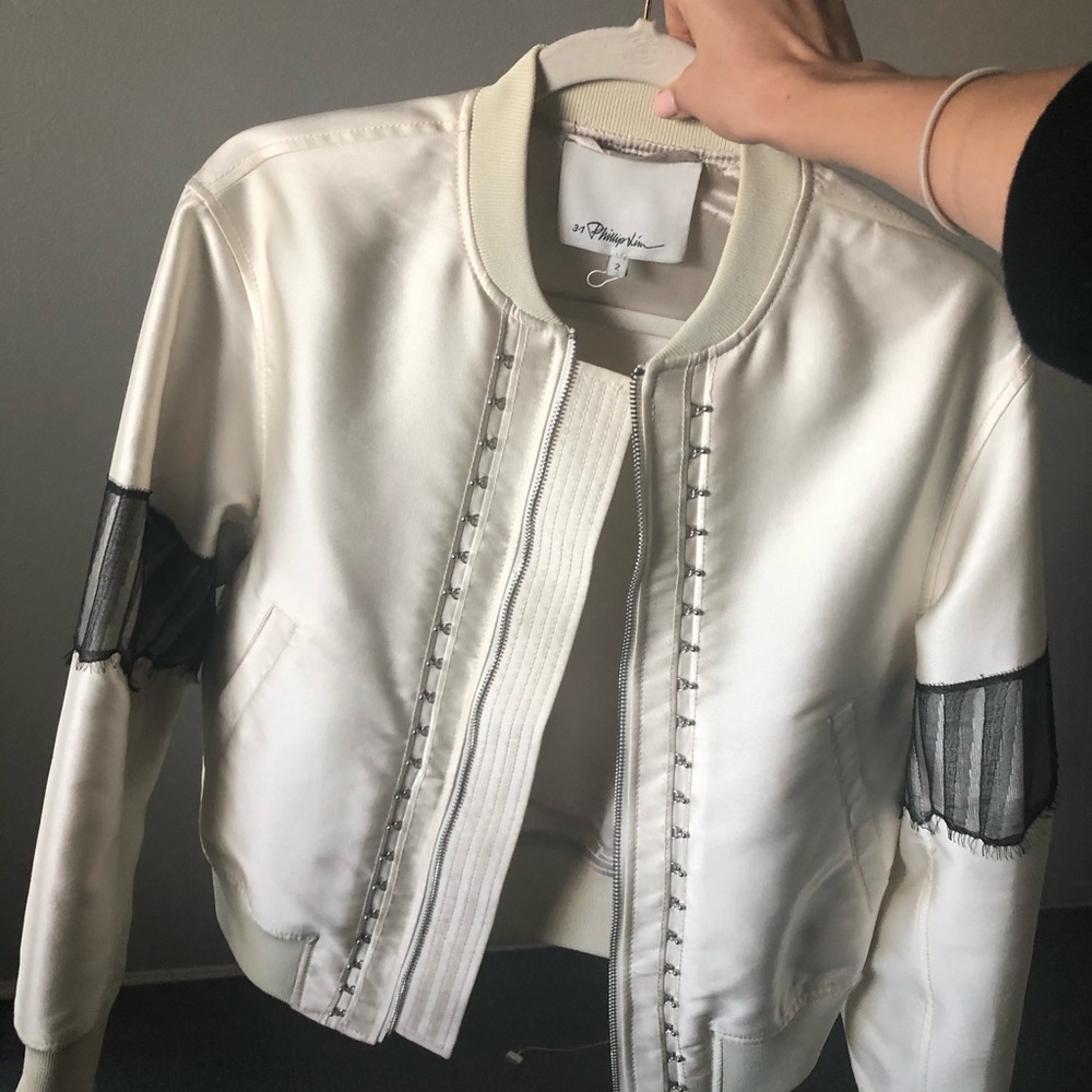 Phillip Lim silk lace bomber jacket 2 nwot